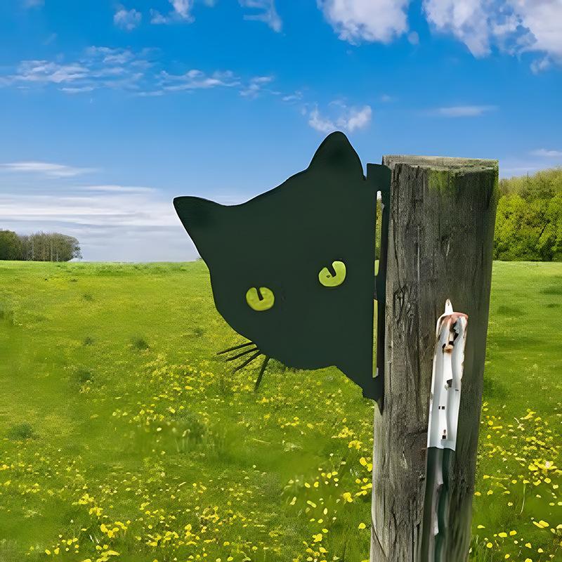 Peeping Cattle And Donkey Animals Outdoor Courtyard Garden Farm Ornaments Plug-in Metal Iron Decorations - DigiVirt