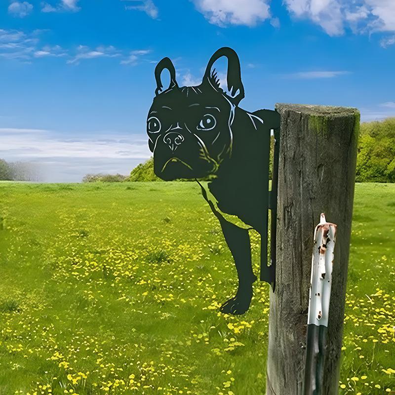 Peeping Cattle And Donkey Animals Outdoor Courtyard Garden Farm Ornaments Plug-in Metal Iron Decorations - DigiVirt
