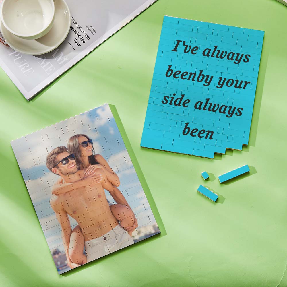 Personalised Building Brick Rectangle Scannable Code Photo Block - DigiVirt