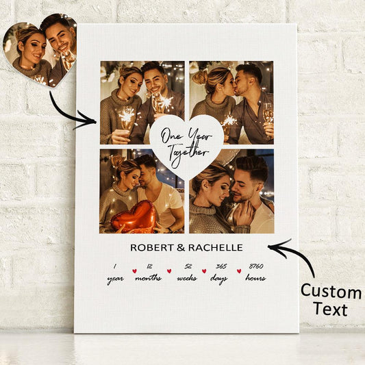 Personalised Canvas Prints With Names And Photos Gift For Couples On Valentine's Day - DigiVirt