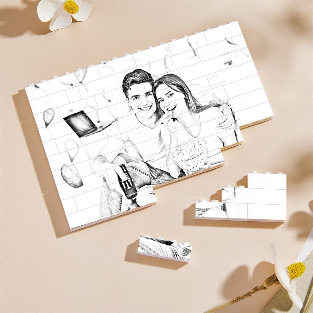 Personalised Engraved Effect Photo Building Blocks For Lovers - DigiVirt