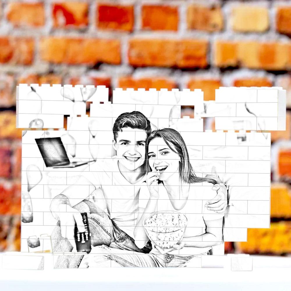 Personalised Engraved Effect Photo Building Blocks For Lovers - DigiVirt