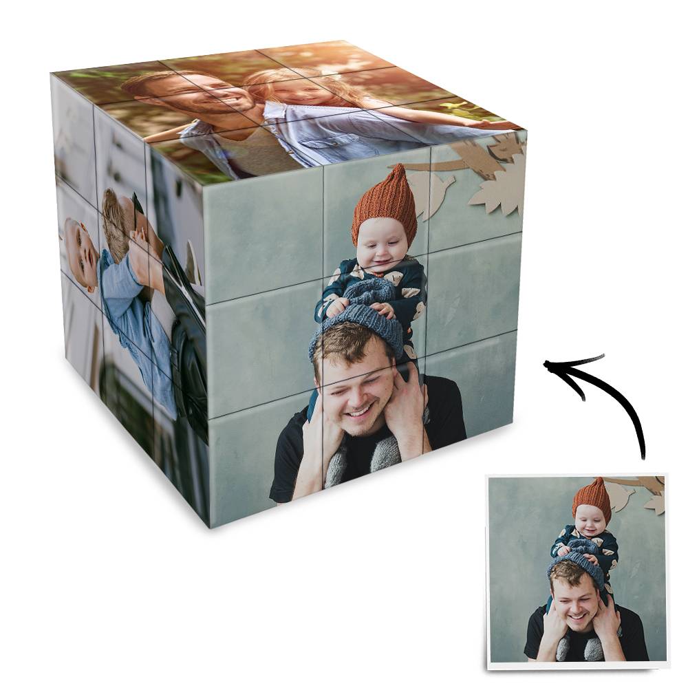 Personalised Magic Cube Picture Cube Gift For Dad - DigiVirt