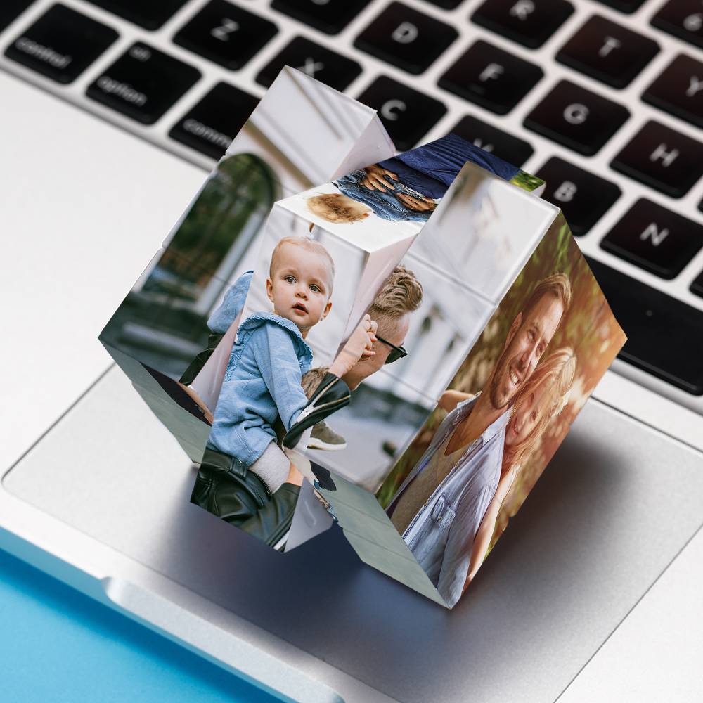 Personalised Magic Cube Picture Cube Gift For Dad - DigiVirt