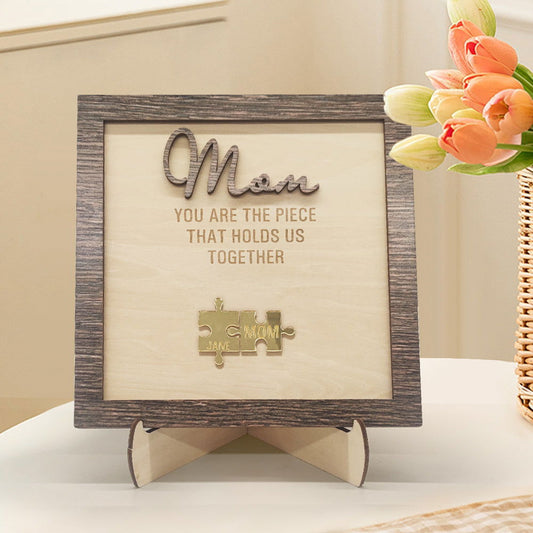 Personalised Mom Puzzle Plaque You Are the Piece That Holds Us Together Mother's Day Gift - DigiVirt