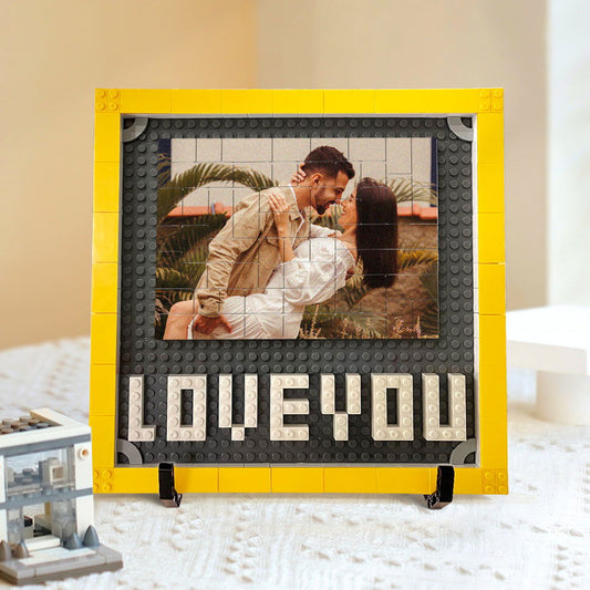 Personalised Photo Building Brick Puzzles Custom Building Block Picture Frame Unique Gifts - DigiVirt