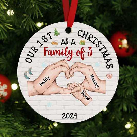 Personalized Baby's First Christmas As A Family Ornament Christmas Tree Decoration for Christmas Gifts - DigiVirt