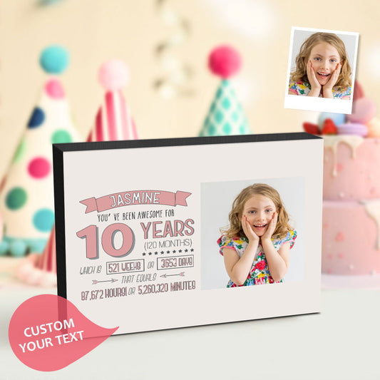 Personalized Birthday Picture Frame Custom Age Photo Frame - DigiVirt
