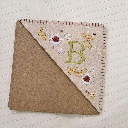 Personalized Bookmark with Initial Custom Embroidered Bookmark Gift for Book Lovers - DigiVirt