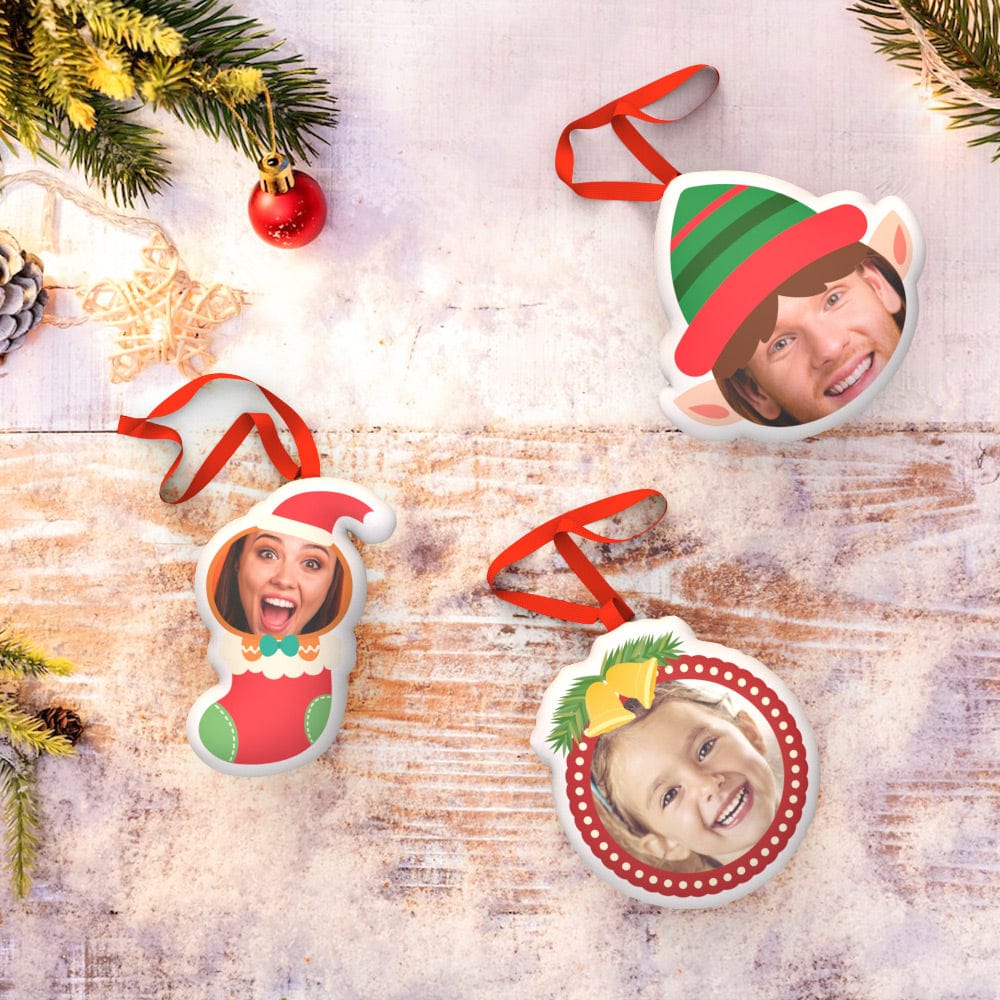 Personalized Christmas Ornament Hanging Doll Christmas Decoration Gift 3 Pcs - DigiVirt