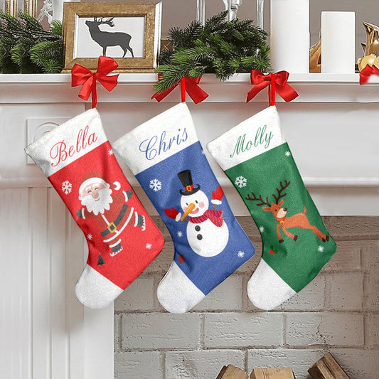 Personalized Christmas Stockings, Character Christmas Stocking, Custom Holiday Stockings, Christmas Stockings - DigiVirt