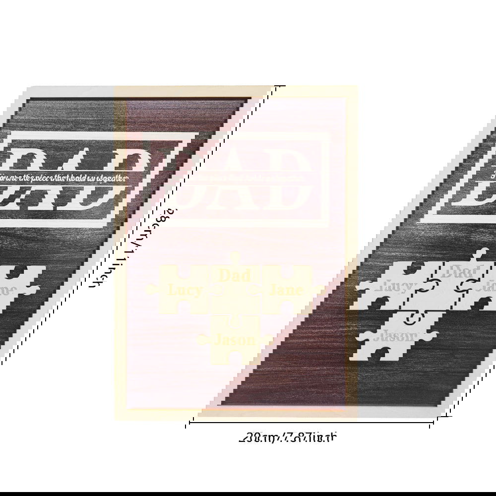 Personalized Dad Puzzle Plaque You Are the Piece That Holds Us Together Gifts for Dad - DigiVirt