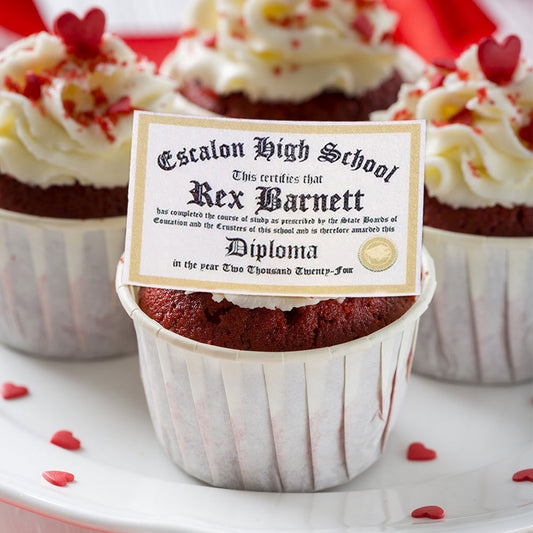Personalized Edible Graduation Diplomas Cupcake Toppers Graduation Party Cookie Cake Decoration Gift for Graduation - DigiVirt