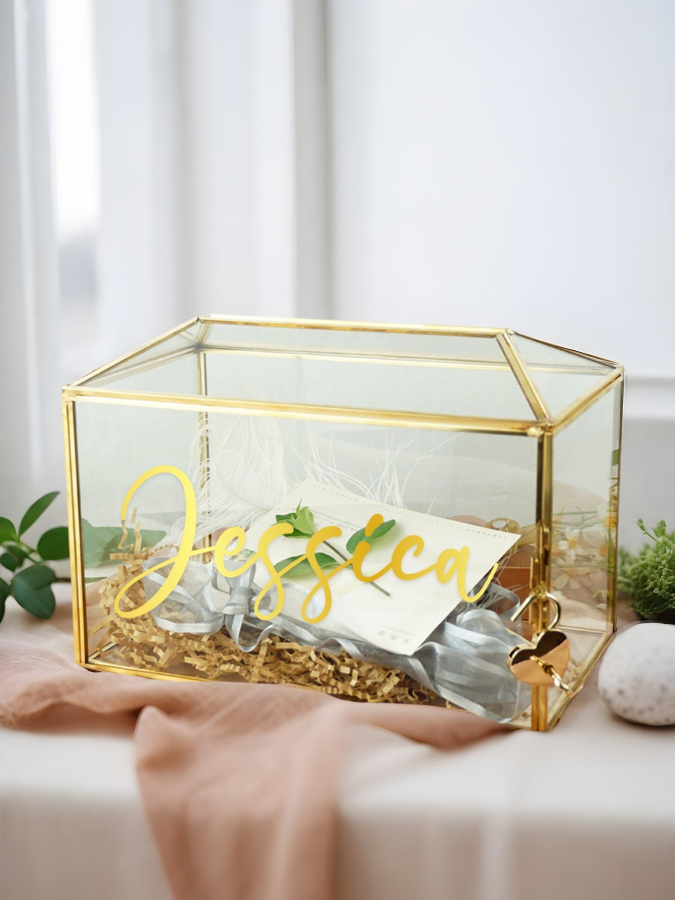 Personalized Engraved Glass Wedding Keepsake Box - DigiVirt