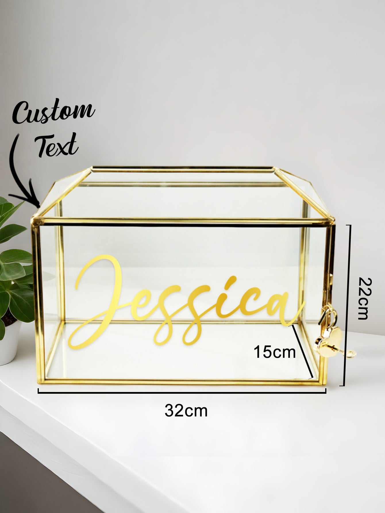Personalized Engraved Glass Wedding Keepsake Box - DigiVirt