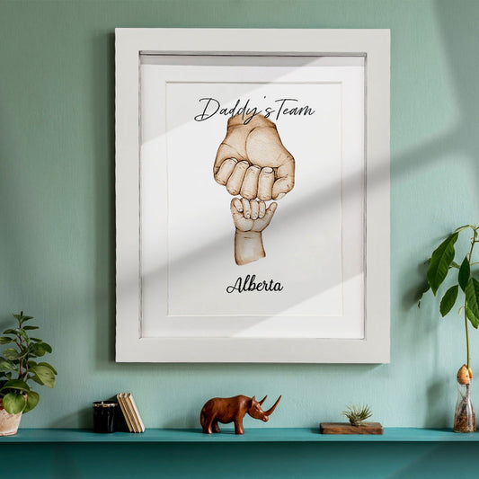 Personalized Fist Bump Frame Custom Father's Day Picture Frame Gift for Daddy - DigiVirt