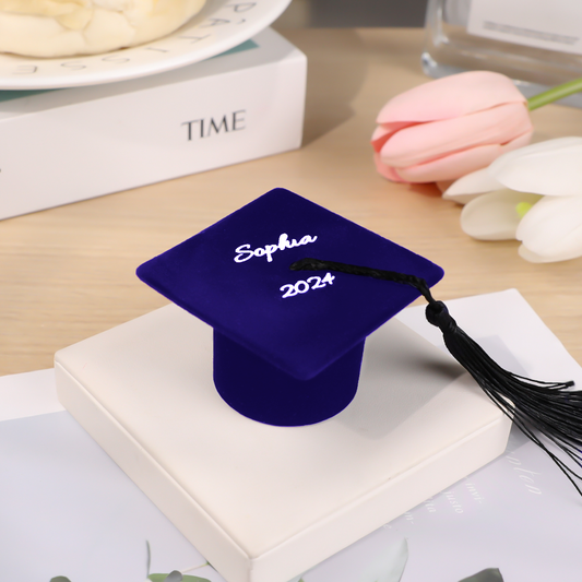 Personalized Graduation Cap Ring Box Class of 2024 Graduation Gift for Graduate - DigiVirt