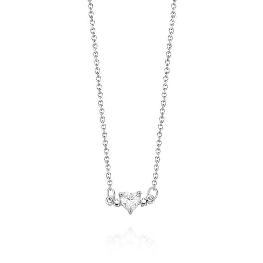 Personalized Heart-Shaped Birthstone Necklace Anniversary Birthday Gift for Her - DigiVirt