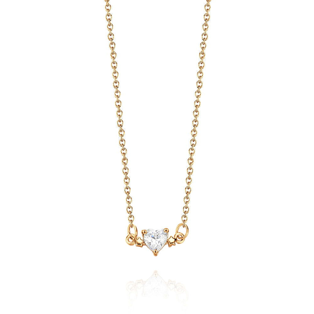 Personalized Heart-Shaped Birthstone Necklace Anniversary Birthday Gift for Her - DigiVirt