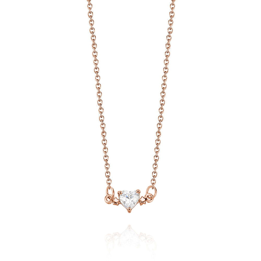 Personalized Heart-Shaped Birthstone Necklace Anniversary Birthday Gift for Her - DigiVirt