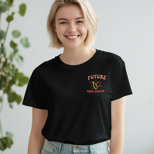 Personalized In My Engaged Era Bachelorette T Shirt with Name Wedding Bridal Shower Engagement Gift for Her - DigiVirt