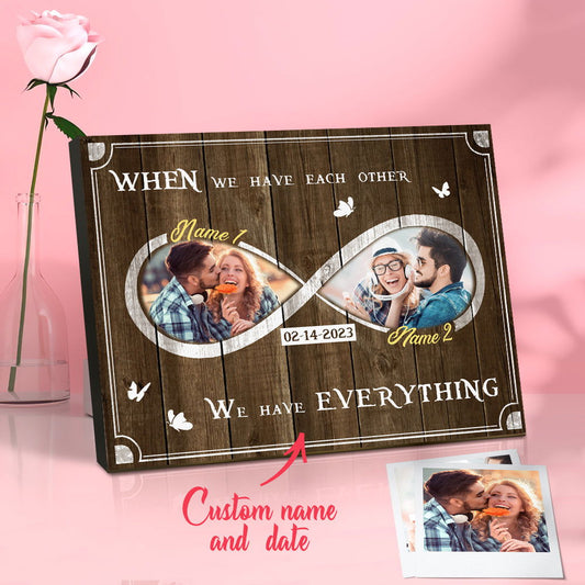 Personalized Infinity Photo Frame Custom Desktop Picture Frame - DigiVirt