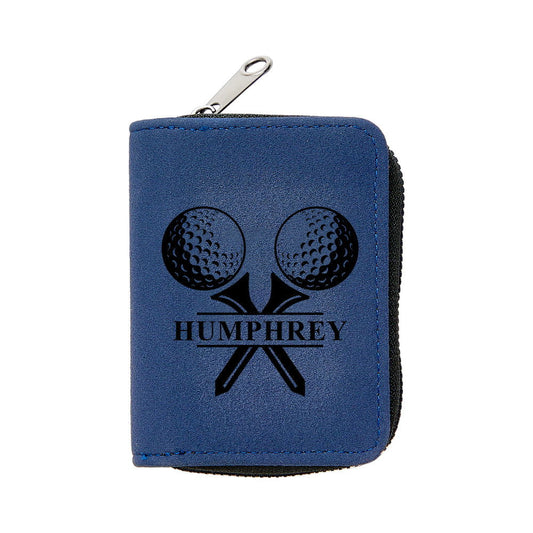 Personalized Leather Golf Wallet with 18 Card Slots Card Holder Wallet Gift for Men - DigiVirt