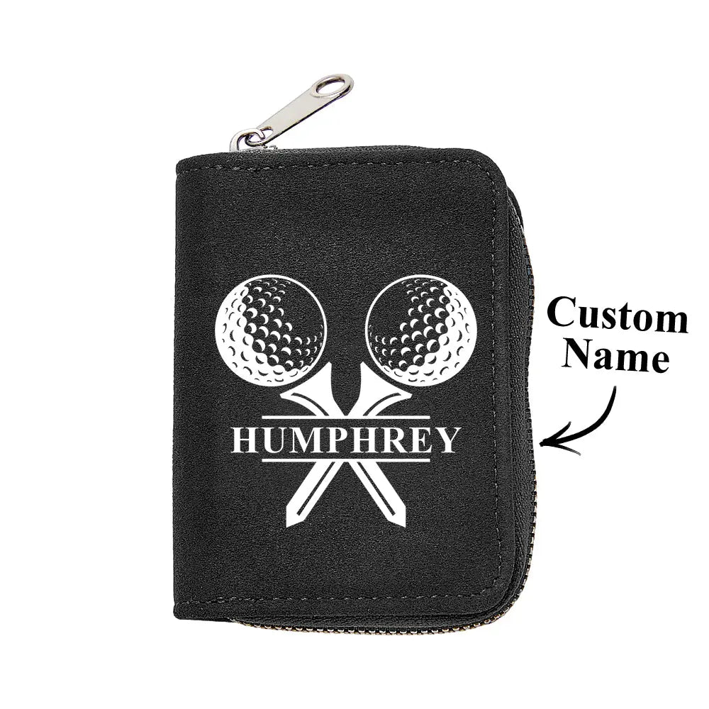 Personalized Leather Golf Wallet with 18 Card Slots Card Holder Wallet Gift for Men - DigiVirt