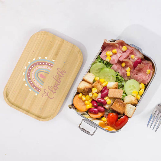 Personalized Lunch Box for Children Custom Stainless Steel Lunch Box with Name Back to School Gift for Children - DigiVirt