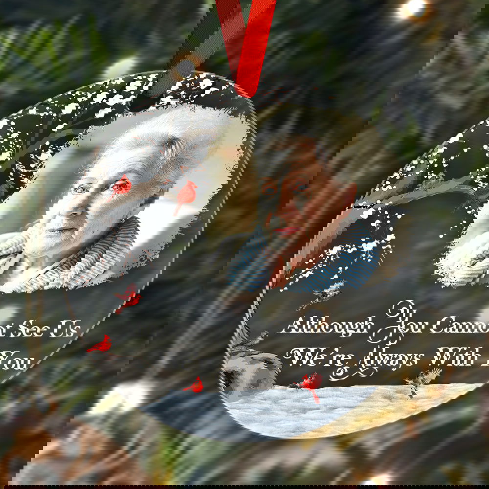 Personalized Memorial Ornament with Photo Christmas Ornament Memorial Gift for Family or Friends - DigiVirt
