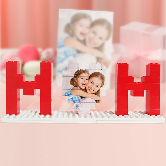 Personalized Mom Photo Building Brick Puzzles Photo Block Mother's Day Gifts - DigiVirt