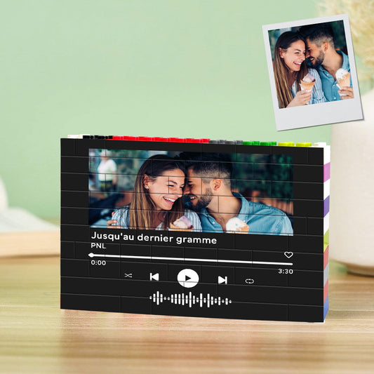 Personalized Music Code Colorful Building Brick Custom Photo Block - DigiVirt