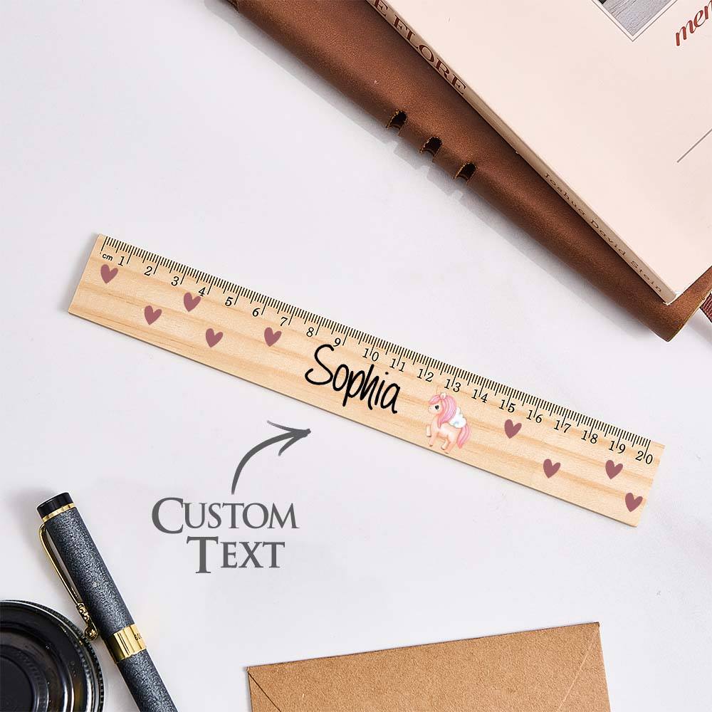 Personalized Name Ruler Custom Wooden Ruler School Enrollment Gifts Back to School Gifts for Children - DigiVirt