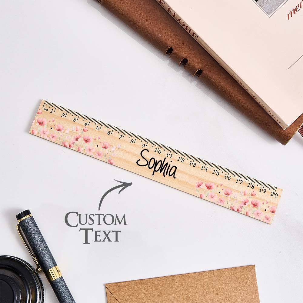 Personalized Name Ruler Custom Wooden Ruler School Enrollment Gifts Back to School Gifts for Children - DigiVirt