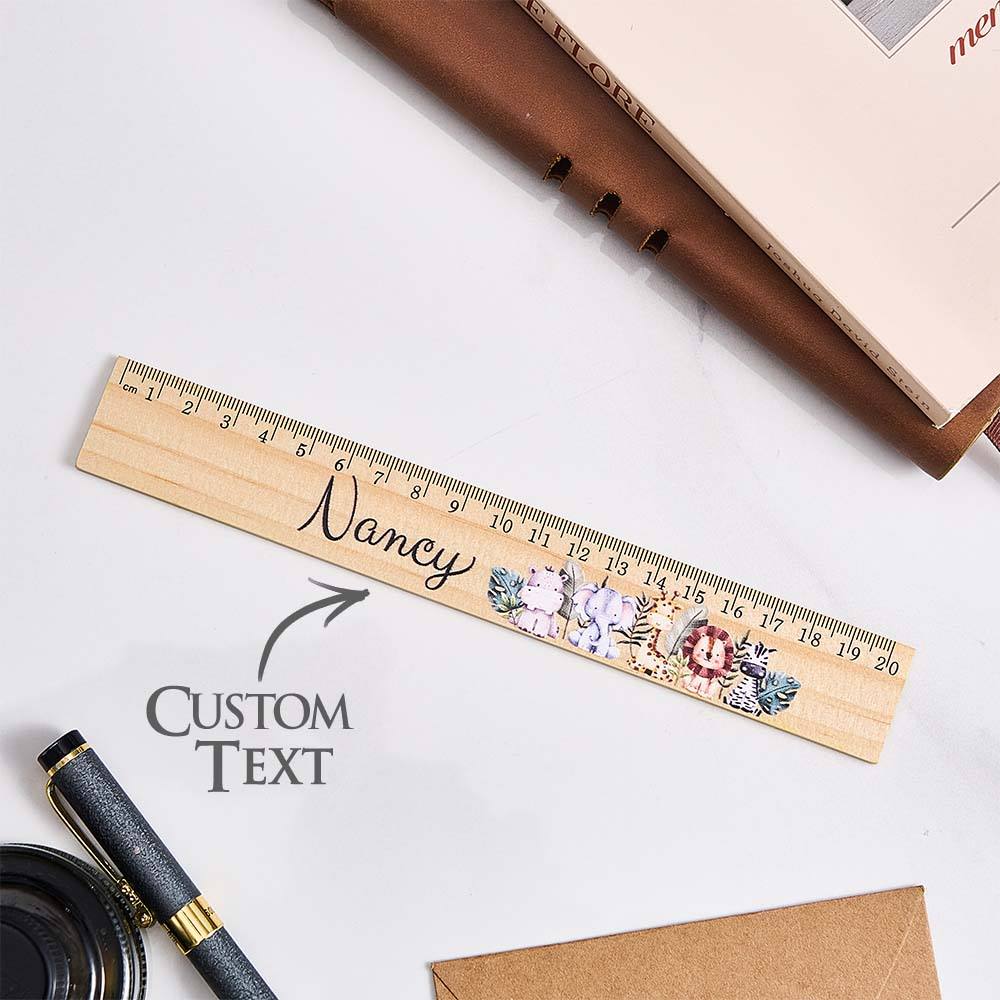 Personalized Name Ruler Custom Wooden Ruler School Enrollment Gifts Back to School Gifts for Children - DigiVirt