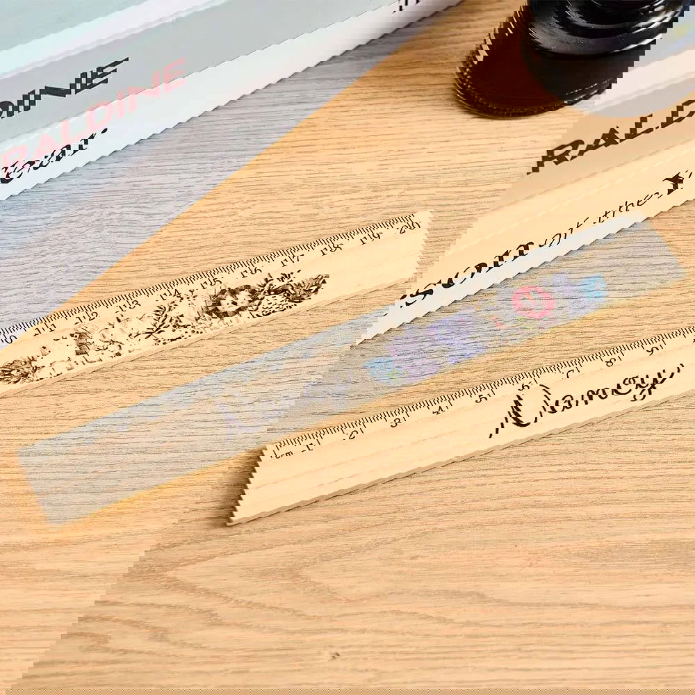 Personalized Name Ruler Custom Wooden Ruler School Enrollment Gifts Back to School Gifts for Children - DigiVirt