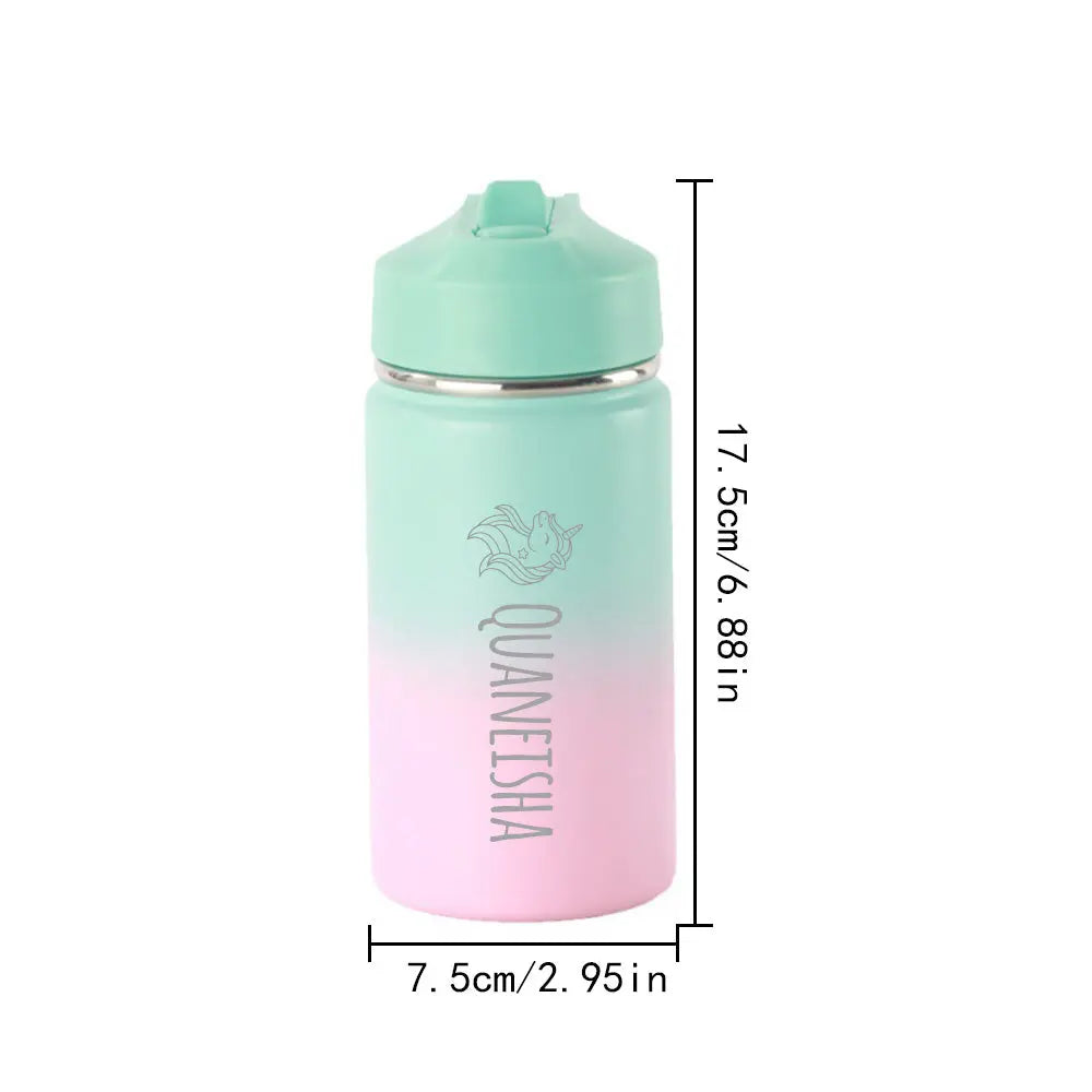 Personalized Name Water Bottles Custom Name Tumbler First Day at School Gifts for Boys Girls - DigiVirt