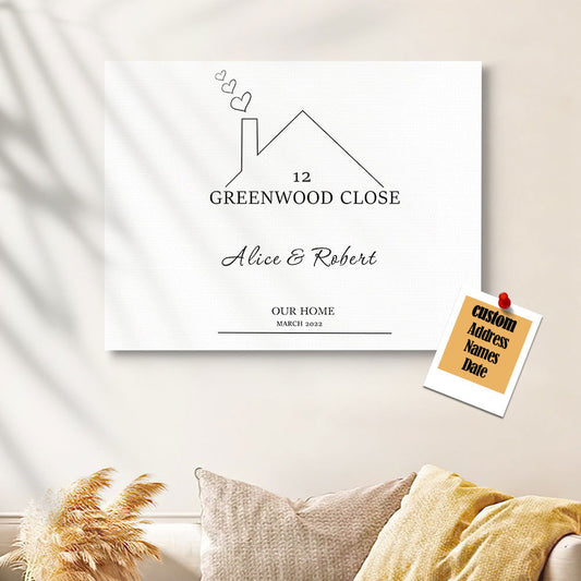 Personalized New Home Canvas New Home Gift Couples Gift Christmas Gift - DigiVirt