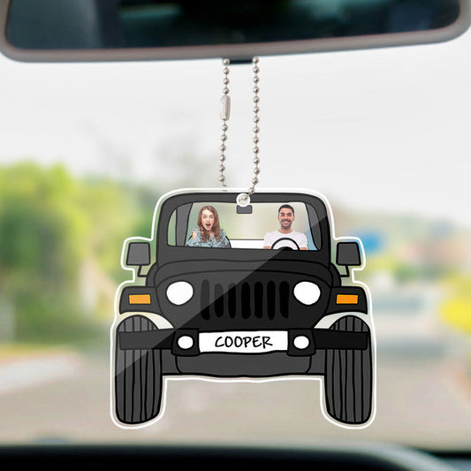 Personalized Off Road Car Photos Hanging Ornament - Signal Sided - DigiVirt