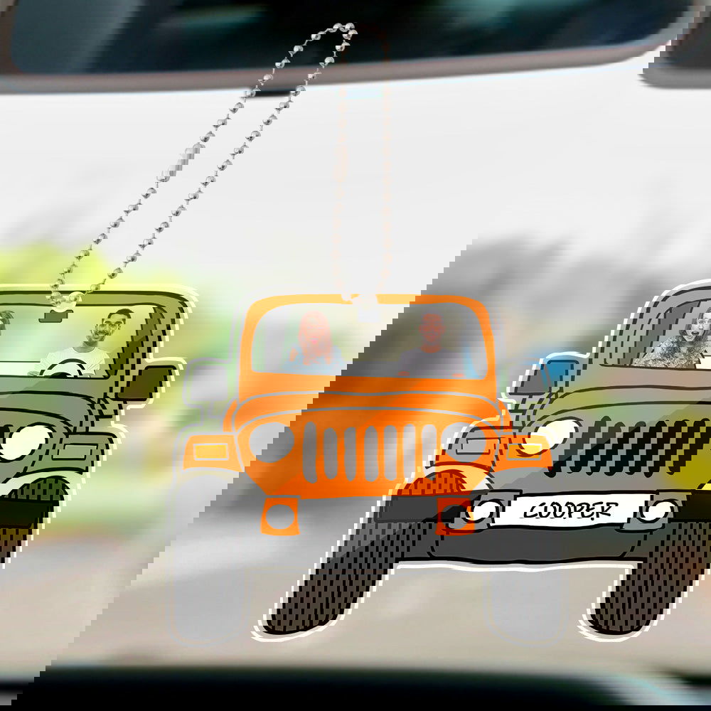 Personalized Off Road Car Photos Hanging Ornament - Signal Sided - DigiVirt