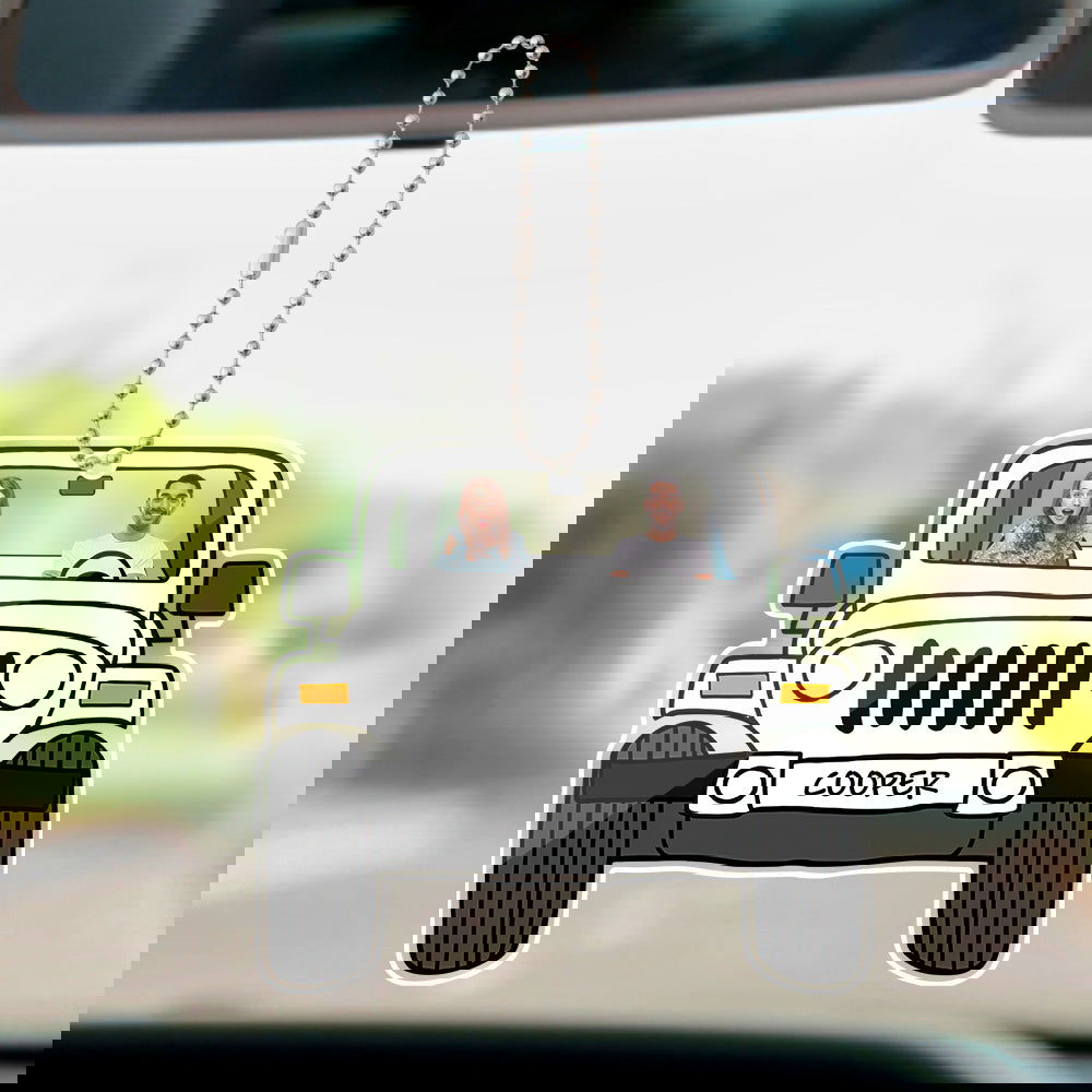 Personalized Off Road Car Photos Hanging Ornament - Signal Sided - DigiVirt