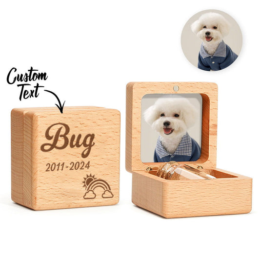 Personalized Pet Fur Wooden Keepsake Box Loss of Pet Memorial Gift for Pet Owner - DigiVirt