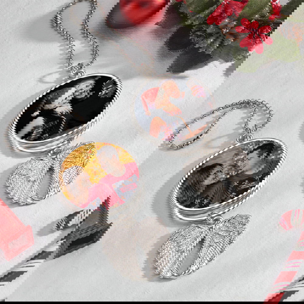 Personalized Photo Angel Wings Decoration Custom Photo Christmas Day Memorable Gifts - DigiVirt
