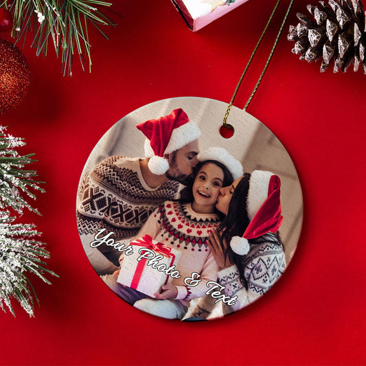 Personalized Photo Christmas Ornaments Gift for Family - DigiVirt