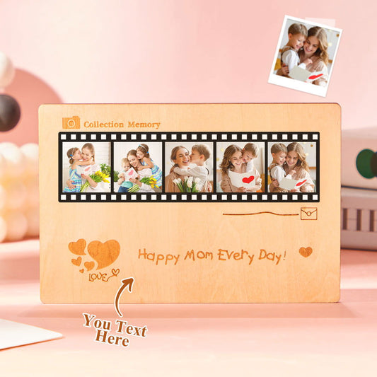Personalized Photo Film Card Wooden Desktop Decoration Custom Engraved Commemorative Gifts - DigiVirt