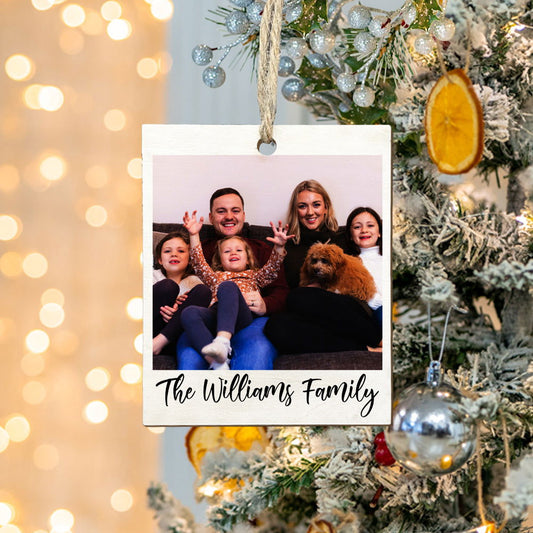 Personalized Photo Polaroid Ornament Family Photo Ornament for Christmas Gifts - DigiVirt