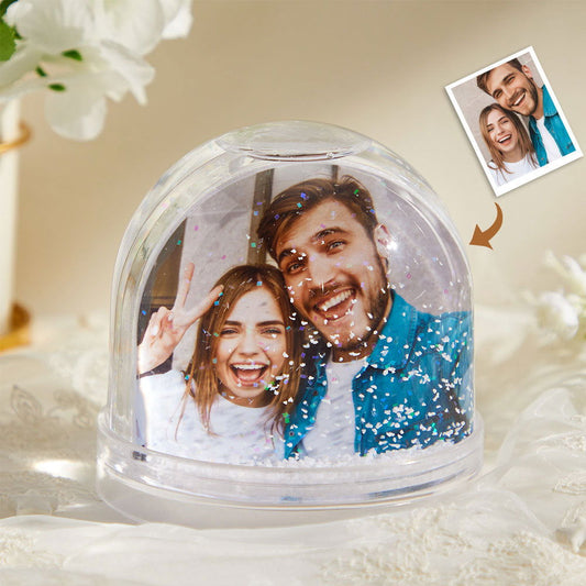 Personalized Photo Snow Globe Romantic Picture Home Decoration for Her - DigiVirt