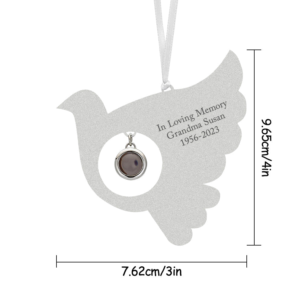 Personalized Projection Ornament Custom Photo Bird Ornament for Memorial Gifts - DigiVirt
