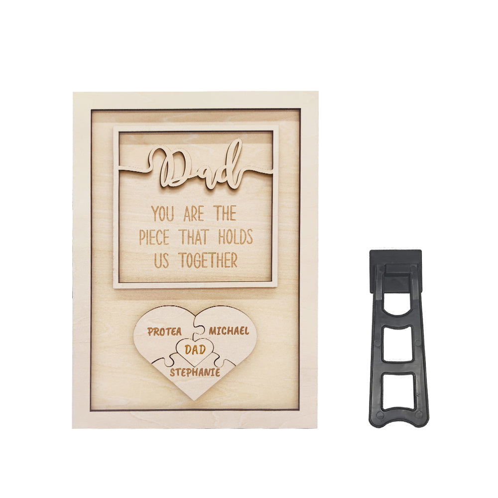 Personalized Puzzle Plaque Dad You Are the Piece That Holds Us Together Father's Day Gift - DigiVirt