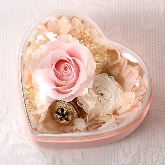 Personalized Rose Jewelry Heart Box With Projection Necklace Valentine's Day Gift - DigiVirt